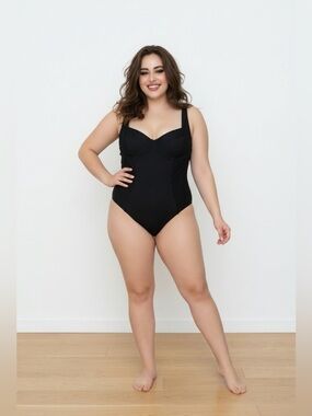 ✨The Camille Collection Chic Black One Piece Swimsuit | 2XL | Summer | Beach